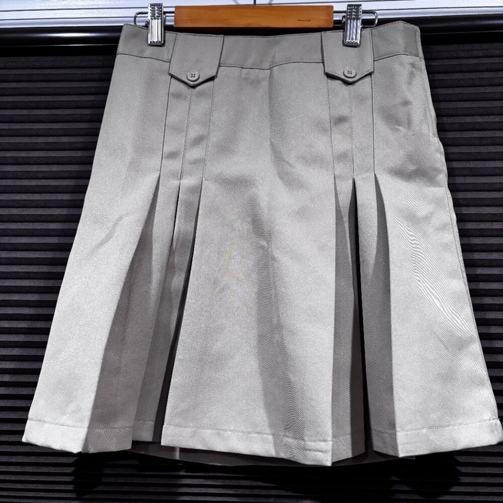 French Toast Front Pleated Skirt with Tabs Khaki color/ Girls/ SZ: 12